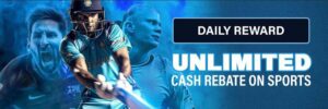 Unlimited cash rebate on sports